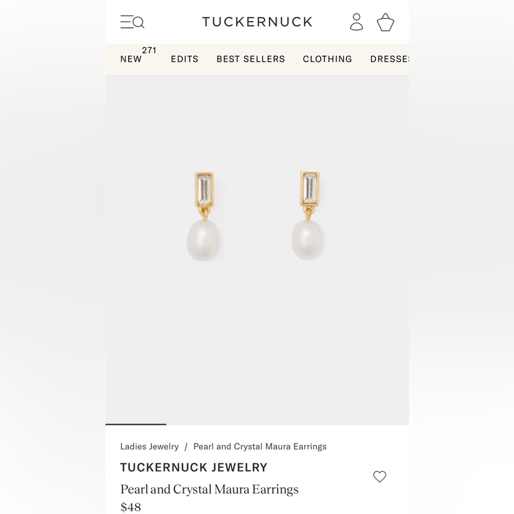 Tuckernuck pearl drop earrings